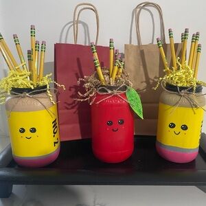 Teacher Mason Jars - Handmade